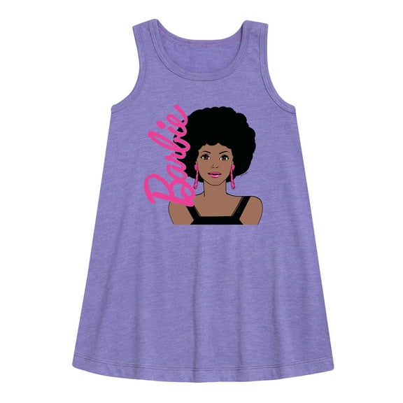 Barbie - Afro & Hoops - Pretty Barbie - Toddler and Youth Girls A-line Dress