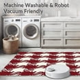 thumbnail image 5 of ODIKA 3'x5' Machine Washable Non-Slip Area Rug, Vintage Cabin Checkered Hearth Accent High Traffic Rug with Pad, Red, 618375, 5 of 8