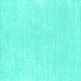 thumbnail image 1 of Ahgly Company Indoor Square Solid Turquoise Blue Modern Area Rugs, 8' Square, 1 of 4