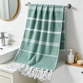 thumbnail image 7 of LACKUST Striped Beach Towel with Tassels, Oversized Quick Dry Lightweight Towel for Travel Swimming Pool Camping Picnic, 8 Colors Available, 7 of 7