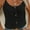 Black, variant on Women Cotton Linen Crew Neck Crop Vest Tank Tops Summer Sleeveless Button Down Shirts Black M