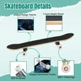 thumbnail image 4 of 31'' Complete Skateboard 7 Layer Canadian Maple Double Kick Deck Skateboards Exotic tropical vrctor hawaiian plants flowers indigo Skate Board for Beginner Adult Gifts, 4 of 5