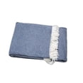 thumbnail image 3 of Navy Blue Mini Dot Fringed Throw Blanket, 3 of 5