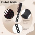 thumbnail image 3 of 36 paquetes de cepillos para el cabello, cepillos para el cabello antienredos, peines de masaje antiestáticos, peines de plástico desechables para cabello rizado, húmedo y seco para personas sin hogar, 3 of 6