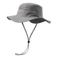 thumbnail image 2 of Gelikeya Solid Color Toddler Baby Bucket Hats for Kids Protective Beach Hat Kids Camping Fishing Hat for Boy (Z03-Grey, 6-14 Years), 2 of 5