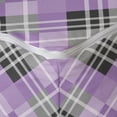 thumbnail image 4 of Plaid Rectangle Pouf, Continuous Print of Squares Lines Stripes Illustration in Purple Tones, Foot Stool for Living Room Office Ottoman with Cover, 25", Lavender Violet Dimgray, by Ambesonne, 4 of 4