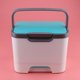 thumbnail image 1 of Caja de almacenamiento de escritorio de mano, organizador de cosméticos de maquillaje de plástico, joyería, de uñas, contenedor de bolígrafo, Azul Macarena Estuche de almacenamiento de maquillaje, 1 of 8