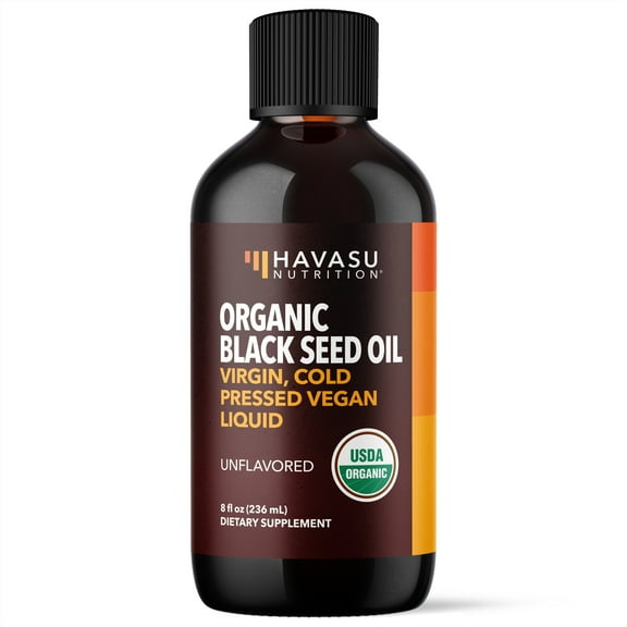 Havasu Organic Cold-Pressed Black Seed Oil Liquid Supplement, Unflavored, 8 fl oz