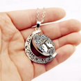 thumbnail image 3 of Collar con gemas del tiempo del árbol de la vida para mujer, colgante de luna giratorio de doble cara, cadena de suéter Vintage versátil, 3 of 5