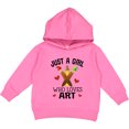 thumbnail image 2 of Inktastic Artist Just a Girl Who Loves Art Toddler Hoodie, 2 of 4