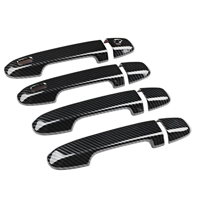 Ensemble de 8 Pcs Housse de Poignée de Porte Extérieure Intelligente à Grain de Fibre de Carbone, Garniture Ajustée pour Subaru Forester SK 19