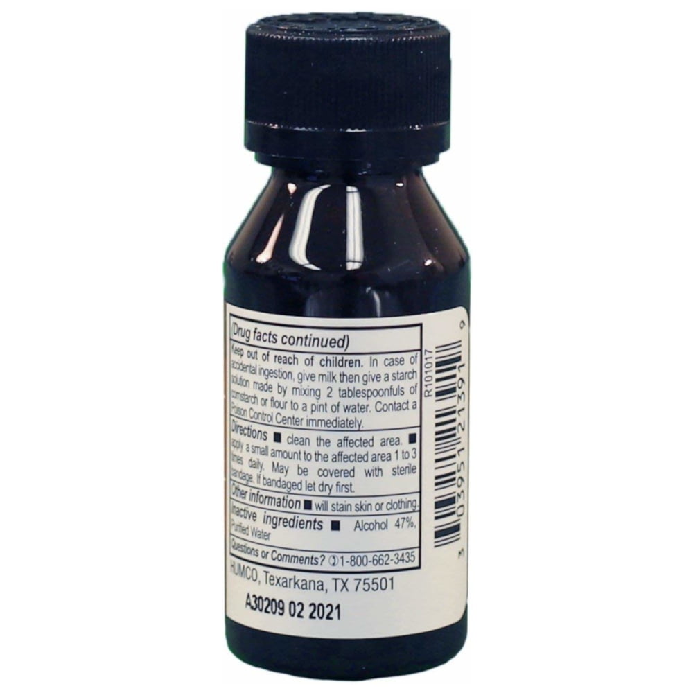 4 Pack - Humco Iodine Tincture Mild 2% USP 1oz Each