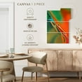 thumbnail image 4 of Elephant Stock Organic Abstract Orange And Olive Green Wall Art - Vertical Multi Panel Canvas - Living Room Wall Decor - Abstract Multi Panel - Orange And Green Decor By Cora Niele - 14" x 23", 4 of 4