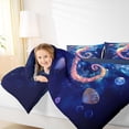 thumbnail image 4 of Homewish Dreamy Seahorse Animal Bedding Comforter Set for Kid, Navy Seashell Starfish Twin Comforter Sets, Flower Floral Reversible Bedding Set, Super Cozy Room Decor, 2pcs, 4 of 8