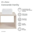 thumbnail image 3 of Swiss Madison Sm-Bv155 Concorde 24" Square Ceramic Console Bathroom Sink - MultiColor, 3 of 11