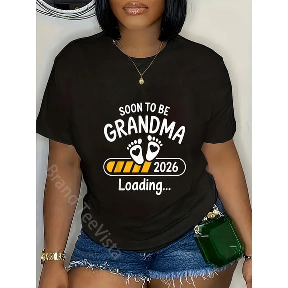Soon to be Grandma 2026 Loading Grandma 2026 Baby Announcement T-Shirt