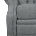 thumbnail image 3 of Noble House Torrens Fabric Tufted Recliner, Gray and Dark Brown, 3 of 8
