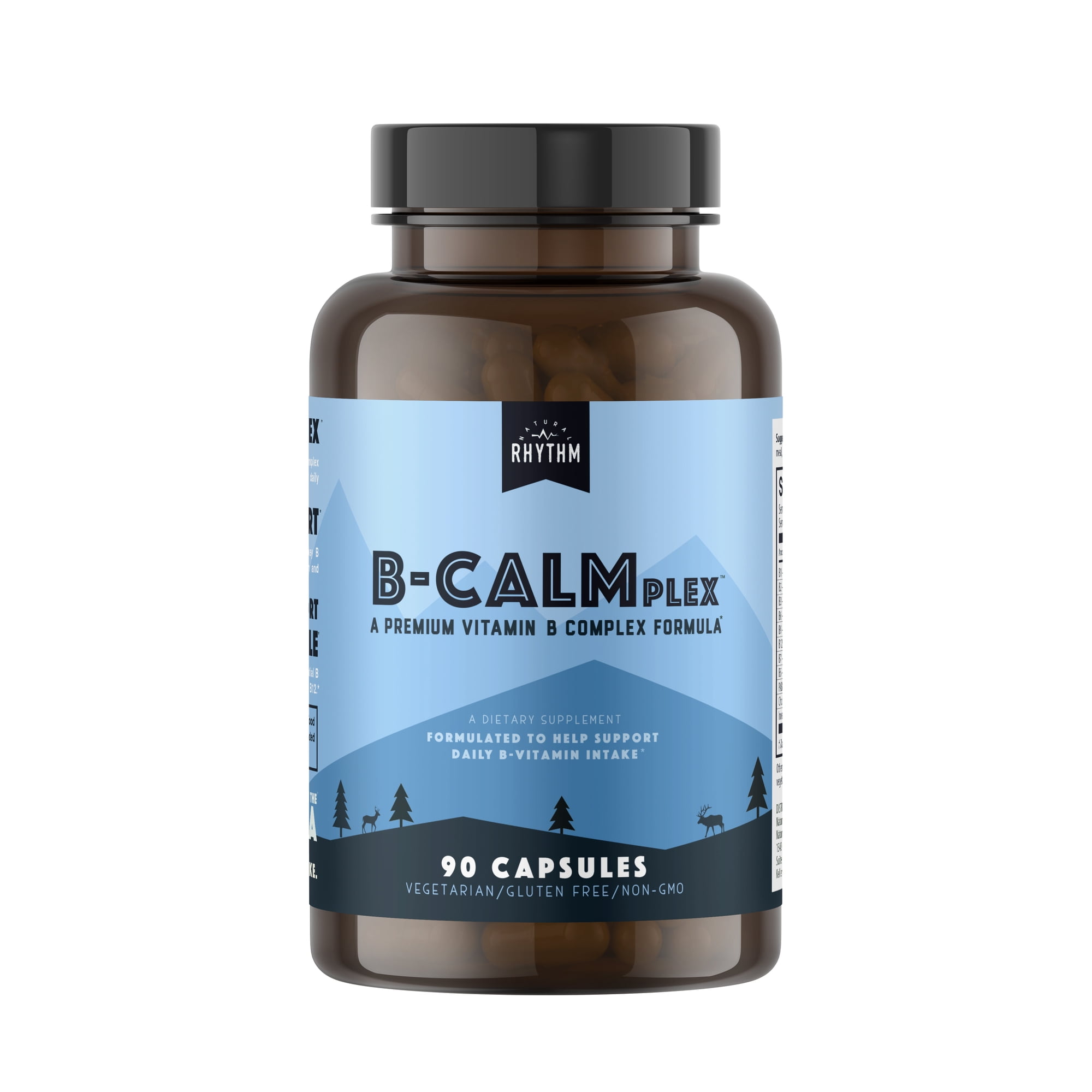 Natural Rhythm B-CALMplex - Stress B-Complex - Vitamin B Complex for Stress & Anxiety Support - 90 Capsules