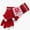 A_ Red, variant on Women’s Knit Full-Finger Gloves With Snowflake Jacquard Touch Tips for Winter Outdoor Trips Black