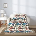 thumbnail image 2 of Throw Blanket for Couch Sofa and Bed, Train Super Soft Plush Throw Blanket, Fuzzy Cuteness Comfy Warm Washable Flannel Blanket & Throws for All Season 40"x30", 2 of 5