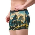 thumbnail image 2 of Balery Valley River Dinosaur Calzoncillos bóxer para hombre, ropa interior de algodón suave y transpirable con cinturilla de nailon-Large, 2 of 5