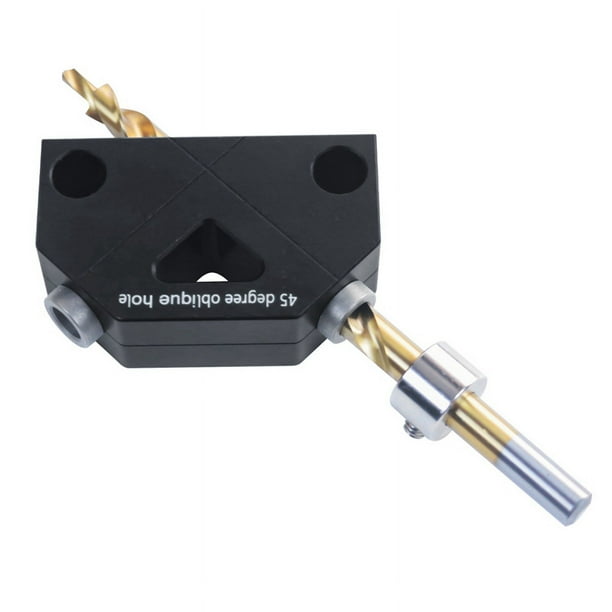 Pocket Hole Jig Kit 45 Punch Locator Angle Woodworking Tool Hole