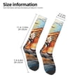 thumbnail image 4 of Fotbe Colorful Plant Tiger print Women's Men's Novelty Crew Socks Cotton Socks Knee High Socks for Walking,Running,Nurses,Pregnancy, 4 of 8