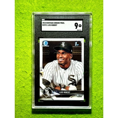 Luis Robert 1st BOWMAN CHROME ROOKIE CARD GRADED SGC 9 MINT RC 2018 Prospects SP