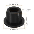 thumbnail image 2 of Uxcell Silicone Rubber Hole Plug 13mm Diameter Soft Flexible Stopper for 12-13mm Hole Black 24 Pieces, 2 of 5