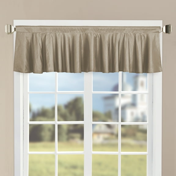 Home Soft Things Solid Faux Silk 1 Piece Valance - Amphora 2 - 60" x 19"