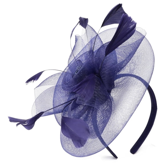 Navy Blue Fascinator, Kentucky Derby Hat for Women, Wear as Headband or Clip, One Size