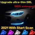 thumbnail image 1 of 2pcs más nuevo drl señal de giro que fluye luz guía tira de coche led faro drl tira huangjie unisex, 1 of 1