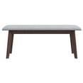 thumbnail image 3 of Nmkwnr Fabric Upholstered Wood Frame Dining Bench for Living Room, Dining Room, 3 of 5