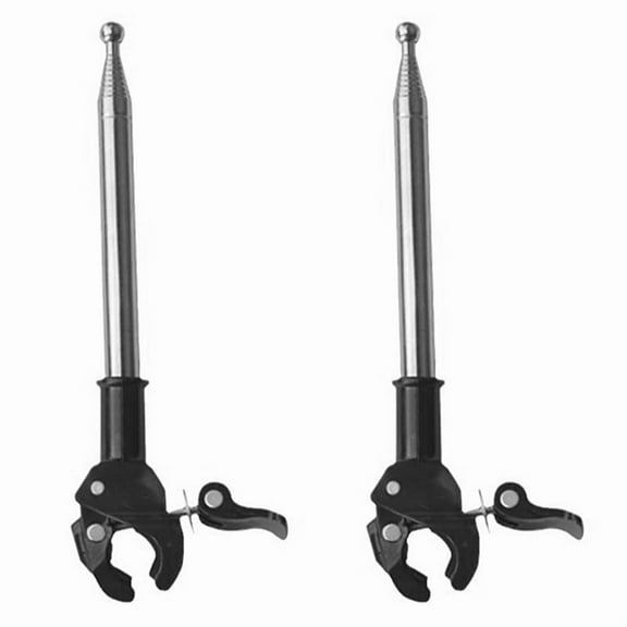 2pcs 1.2M Telescopic Flag Pole Stainless Steel Pole Flag Waving Flagpole Flag Pole Car Holder for Car Truck Boat Vehicle