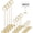 Gold, variant on 36 Pieces Table Number Holders 3 Size Place Card Holder Name Numbers Menu Memo Note Card Picture Photo Clip Stand Table Sign for Wedding Anniversary Party Display(Black)