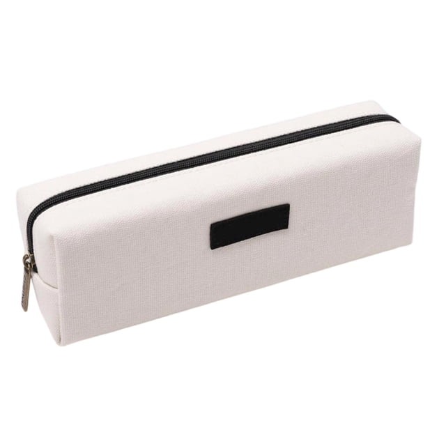 Estuche de lona Organizador portátil pequeño de gran capacidad para estudiantes, artistas, material escolar, bolsa para almacenar bolígrafos y lápices