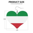 thumbnail image 3 of Leather Heart Earrings Dangle For Women Flag Of Italy Love Earrings Drop For Women, 3 of 6