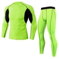 thumbnail image 1 of Minnieouse Conjuntos de ropa interior térmica de invierno para hombre, Calzoncillos largos a prueba de viento, mallas elásticas de manga larga, traje para conjuntos de ropa Verde SG Minnieouse AP013580-07, 1 of 6