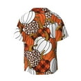 thumbnail image 2 of KLL Various Pumpkins Print Men's Shirt Short Sleeve Button Down Summer Cuba Beach Shirts- XX-Large, 2 of 7