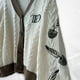 thumbnail image 4 of Cárdigan de punto con bordado Floral para mujer, cárdigans holgados de alta calidad Y2k Regulai Fit Beige, tendencia de otoño 2024, 4 of 5