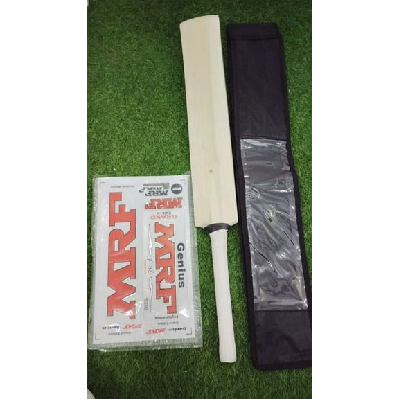 Plain English Willow Cricket Bat Ready to Play (SH) - Includes Free MRF Sticker and Cover for Immediate Use