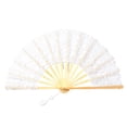 thumbnail image 4 of Abanico plegable chino, regalo retro, abanico de mano chino, abanico de encaje para mujer, abanico de baile Blanco, 4 of 9