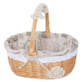 thumbnail image 3 of Wicker Picnic Basket Set for 2-3 People - With Lid, Handle & Washable Lining, Includes Cutlery for Outdoor, Camping & Holiday Gatherings, 3 of 6