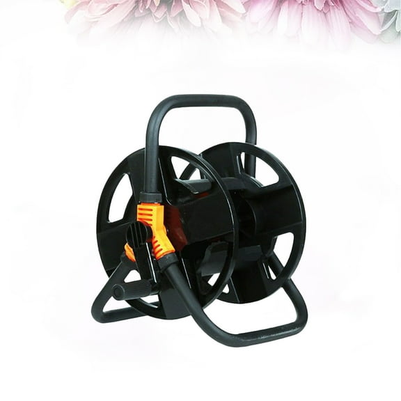 Raindrops Garden Hose Holder Multifunctional Garden Hose Reel Black