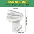 thumbnail image 3 of Portable RV Toilet With Pedal Flush, High Profile lightweight toilet - White, 3 of 10