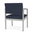 thumbnail image 5 of Fauteuil d'Appoint Surdimensionné en Acier Lenox pour Réception / Acier Argenté / Bleu, 5 of 5