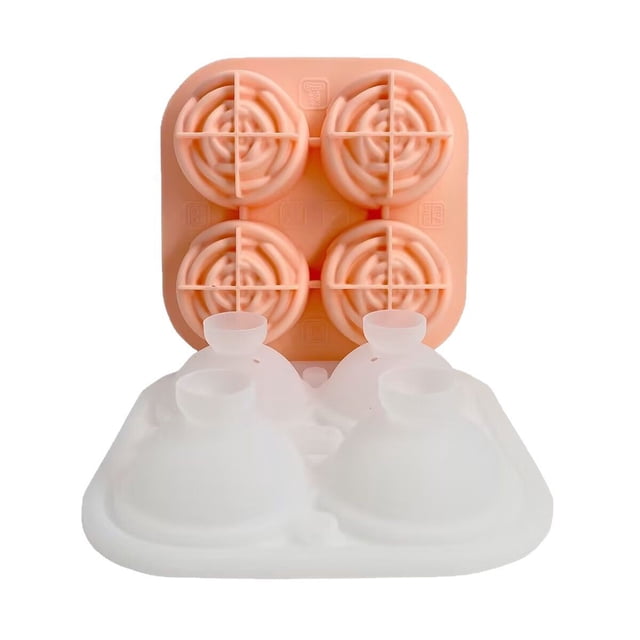Molde de silicona para cubitos de hielo con forma de rosa, bandeja para bolas de hielo, cubitos de hielo de fusión lenta para whisky, molde romántico para cócteles sin BPA.