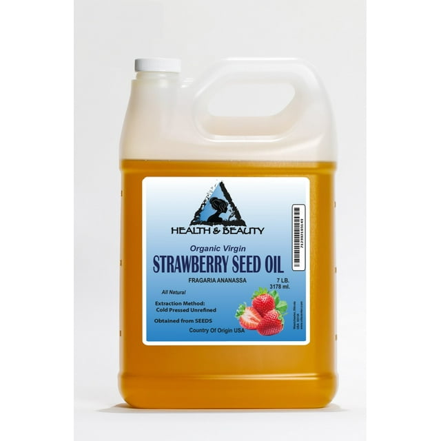Huile de Graines de Fraise Non Raffinée Biologique Vierge par h&b oils center Naturel 7 lb