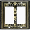 thumbnail image 6 of Metal Light Switch Plate Cover Elegant Victorian Theatre Floral Frame Black FRA069, 6 of 13