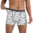 thumbnail image 2 of Salouo Fish Bones Print Men's Boxer Briefs,Breathable Underwear Elastic Waistband Briefs for Men -Large, 2 of 8